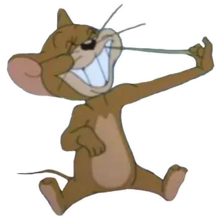 ❤️ Jerry Mouse Tom and Jerry jerry, ratón, dibujos animados, dedo corazón, ofensivo, gesto, animado telegram sticker