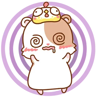😰 Criceto, Animale, Cartone animato, Carino, Malato, Confuso telegram sticker