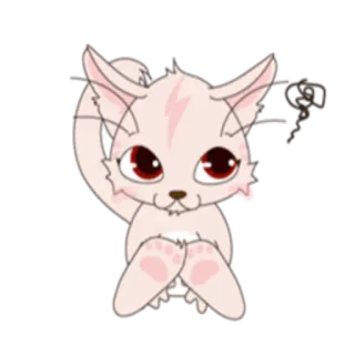 🤔 gato, gatito, lindo, anime, kawaii, felino, mascota whatsapp sticker