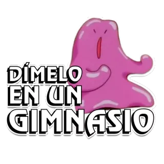 🏪 Dímelo en un gimnasio pokemon, ditto, fitnessstudio, übung, spanisch, aufkleber whatsapp sticker