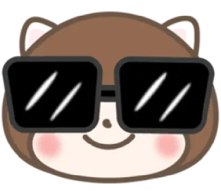 😎 desenho animado, animal, urso, óculos de sol, legal telegram sticker