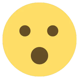 😮 Emoji, Überrascht, Schockiert, Gelb, Gesicht whatsapp sticker
