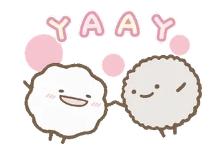 ❄️ YAAY mignon, kawaii, fête, joyeux, heureux, animé telegram sticker