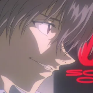 🧊 Kaworu Nagisa Neon Genesis Evangelion anime, evangelion, kaworu, smiling telegram sticker