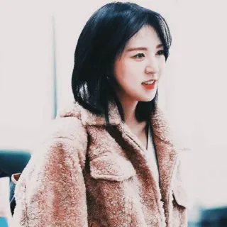 🇧🇼 femme, portrait, coréen, célébrité, manteau, cheveux courts, asiatique telegram sticker
