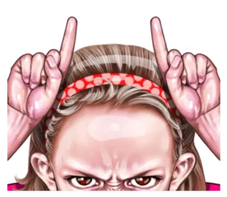 😈 gesture, pointing, finger telegram sticker