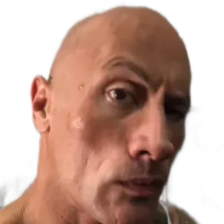 🤨 Dwayne Johnson The Rock, actor, celebrity, meme telegram sticker