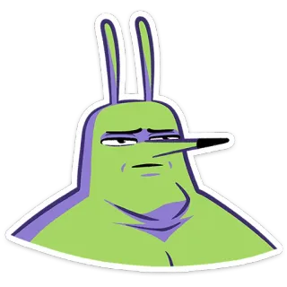 😐 Cartoon, Personage, Illustratie telegram sticker