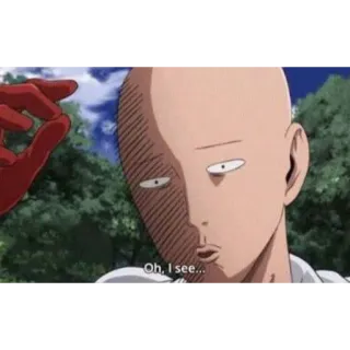 🤨 Saitama One-Punch Man Oh, I see... Anime, Saitama, One Punch Man, Ah, ya veo telegram sticker
