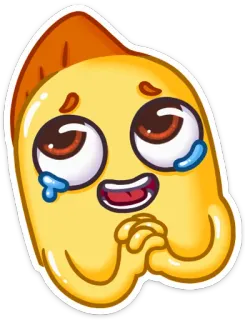 😍 emoji, fofo, chorando, implorando, kawaii telegram sticker