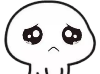 🍓 triste, piangere, emoji, cartone animato, kawaii, carino, malinconia telegram sticker