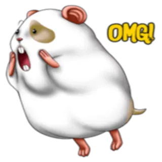 😱 OMG! hamster, shocked, omg, animal, cute, expression telegram sticker