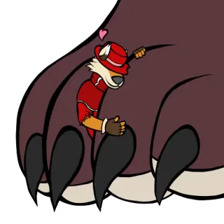 ❤️ anthropomorphic, animal, cartoon, mascot, love, character telegram sticker