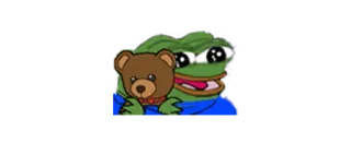 🥰 Pepe the Frog Pepe, Sapo, Meme, Urso de pelúcia, Abraço telegram sticker
