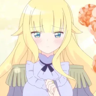 ☁️ Anime, Manga, Dibujo animado, Rubia, Chica, Linda, Ilustración whatsapp sticker
