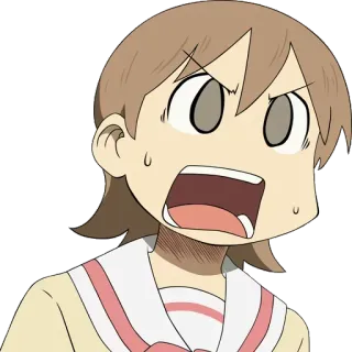 😮 Hakase Shinonome Nichijou Anime, Nichijou, Hakase, Chocado, Surpreso, Expressivo telegram sticker
