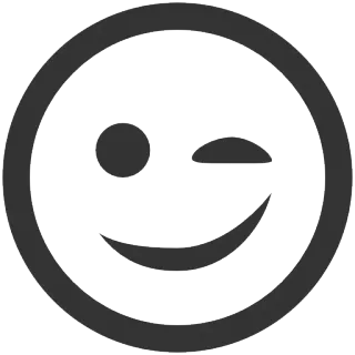 😉 smiley face, emoticon, wink, happy, emoji telegram sticker
