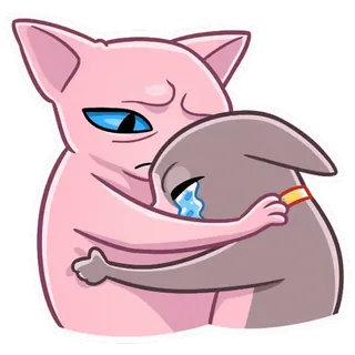 😭 kot, smutny, płaczący, przytulanie, słodki whatsapp sticker