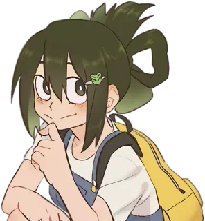 🤔 Tsuyu Asui My Hero Academia Anime, My Hero Academia, Tsuyu Asui, Froppy, Fanart, Dễ thương telegram sticker