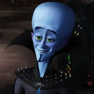 🌟 Megamind Megamind, Personnage animé, Méchant, Bleu, Super-vilain, Dreamworks telegram sticker