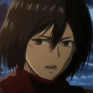 ❤️ Mikasa Ackerman Attack on Titan อนิเมะ, ผ่าพิภพไททัน, มิคาสะ, มิคาสะ แอคเคอร์แมน whatsapp sticker