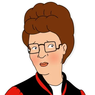☺️ Peggy Hill King of the Hill peggy, hill, king of the hill, dibujos animados, texas whatsapp sticker