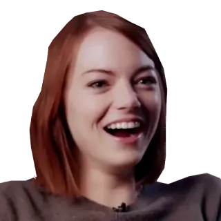 😀 Emma Stone 여배우, 유명인, 인물 사진, 사람, 여자 telegram sticker