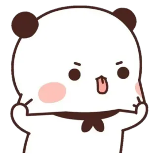 🦋 Panda, Niedlich, Zunge, Sticker, Frech, Cartoon telegram sticker