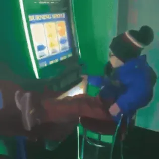 🧒 BURNING HOT enfant, jeu d'argent, casino, machine à sous, arcade, jeu whatsapp sticker