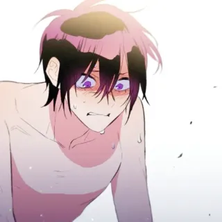 😖 动漫, 漫画, 角色, 表情, 悲伤, 眼泪 telegram sticker