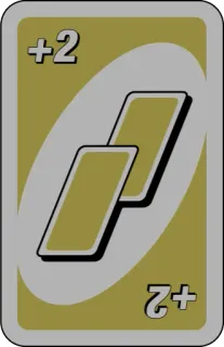 💛 +2 card, uno, plus, number, game whatsapp sticker