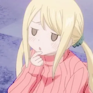 🎏 Lucy Anime, Dibujos animados, Chica, Linda, Rubia whatsapp sticker