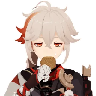 😅 Kaedehara Kazuha Genshin Impact Anime, Video game, Personagem, Genshin Impact, Kaedehara Kazuha telegram sticker