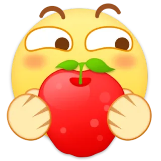 🍎 Emoji, Jabłko, Urocze, Kreskówka telegram sticker