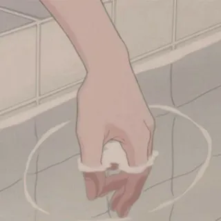 🙄 tay, nước, anime, thẩm mỹ telegram sticker