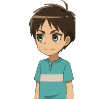 😀 Eren Yeager Attack on Titan Anime, Cartoon, Charakter, Eren Jäger, Attack on Titan whatsapp sticker