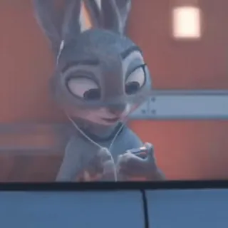 π Judy Hopps Zootopia cartoon, anthropomorphic, animal, bunny, rabbit, character telegram sticker