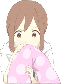 😤 anime, girl, blanket, cute, cartoon, kawaii telegram sticker