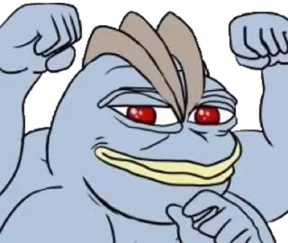 🤗 Pepe the Frog Pepe, Machamp, Pokémon, Meme, Sapo, Meme da Internet telegram sticker