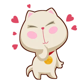 😉 cat, cartoon, cute, animal, sticker telegram sticker