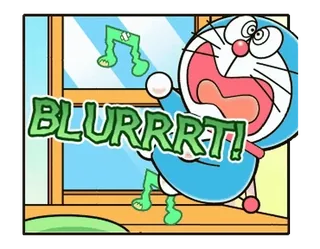 Doraemon Animated Onomatopoeia telegram stickers