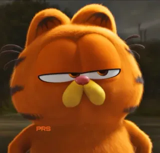 😐 Garfield PRS cat, cartoon, orange, garfield, humor telegram sticker