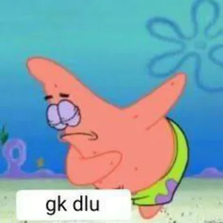 😁 Patrick Star SpongeBob SquarePants gk dlu 卡通, 海绵宝宝, 派大星, 梗 whatsapp sticker