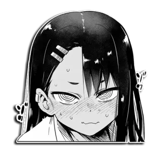 😖 Nagatoro Don't Toy with Me, Miss Nagatoro Anime, Manga, Nagatoro, Wyraz, Kreskówka, Postać telegram sticker