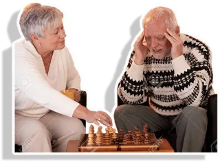 😰 шахматы, пожилые люди, пенсионеры, игра, настольная игра, пара, стратегия telegram sticker