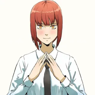 😈 Makima Chainsaw Man Аниме, Манга, Макима, Человек-бензопила telegram sticker