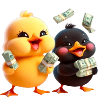 Парные утятки @Nyasticks2 whatsapp stickers