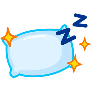 😴 almohada, dormir, zzz, siesta, descanso, sueño, lindo, dibujos animados whatsapp sticker