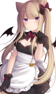 😾 Anime, Nekomimi, Hầu gái, Dễ thương, Fantasy telegram sticker