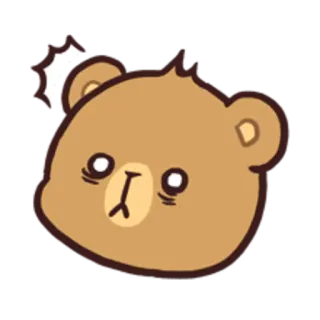 😱 bear, cartoon, cute, animal, illustration telegram sticker